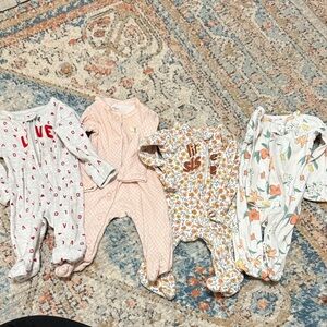Floral and Patterned Kids One Piece Set